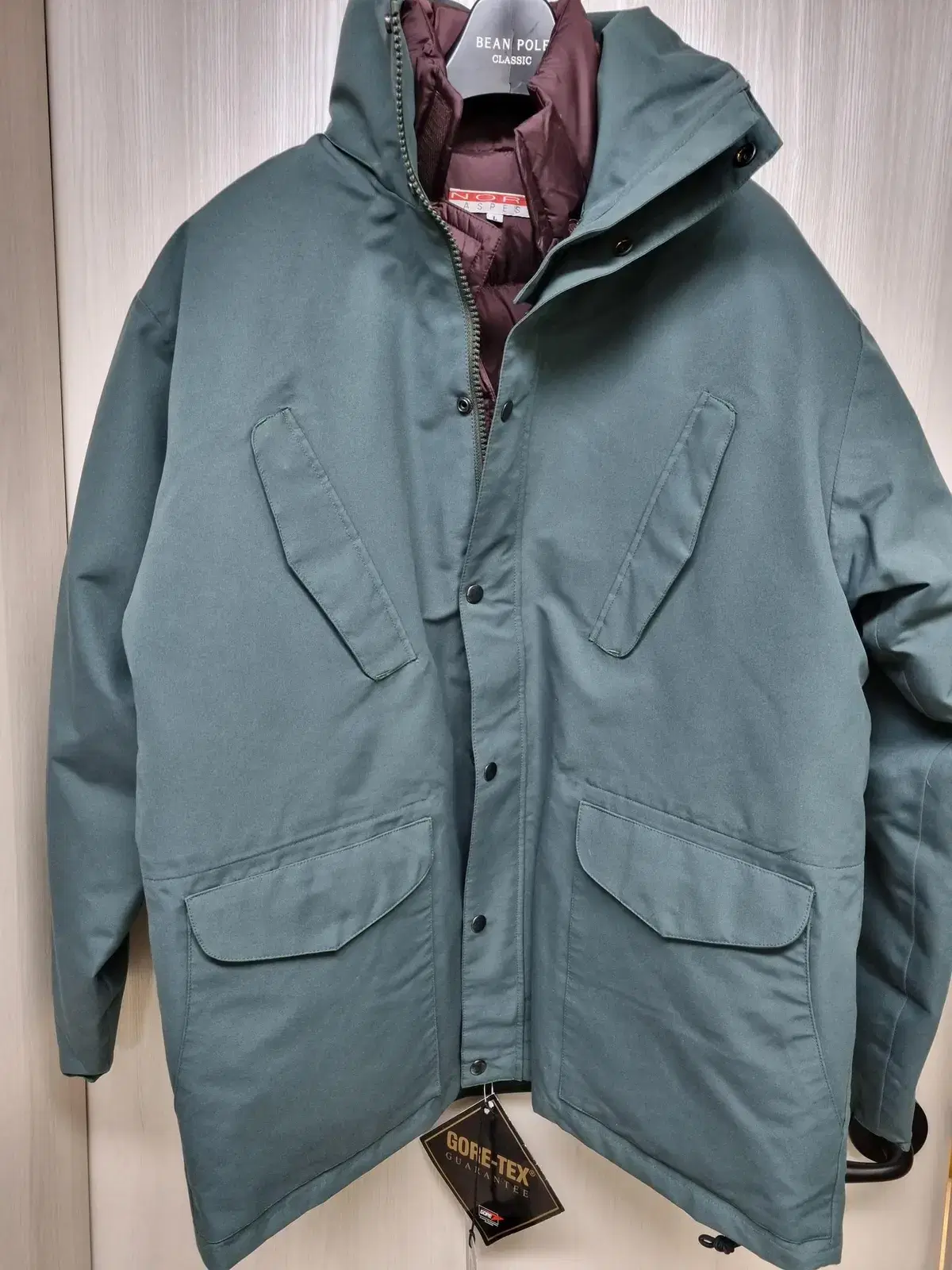 [105] Aspesi 2 in 1 Gore-Tex Down Puffer Jacket Khaki Green