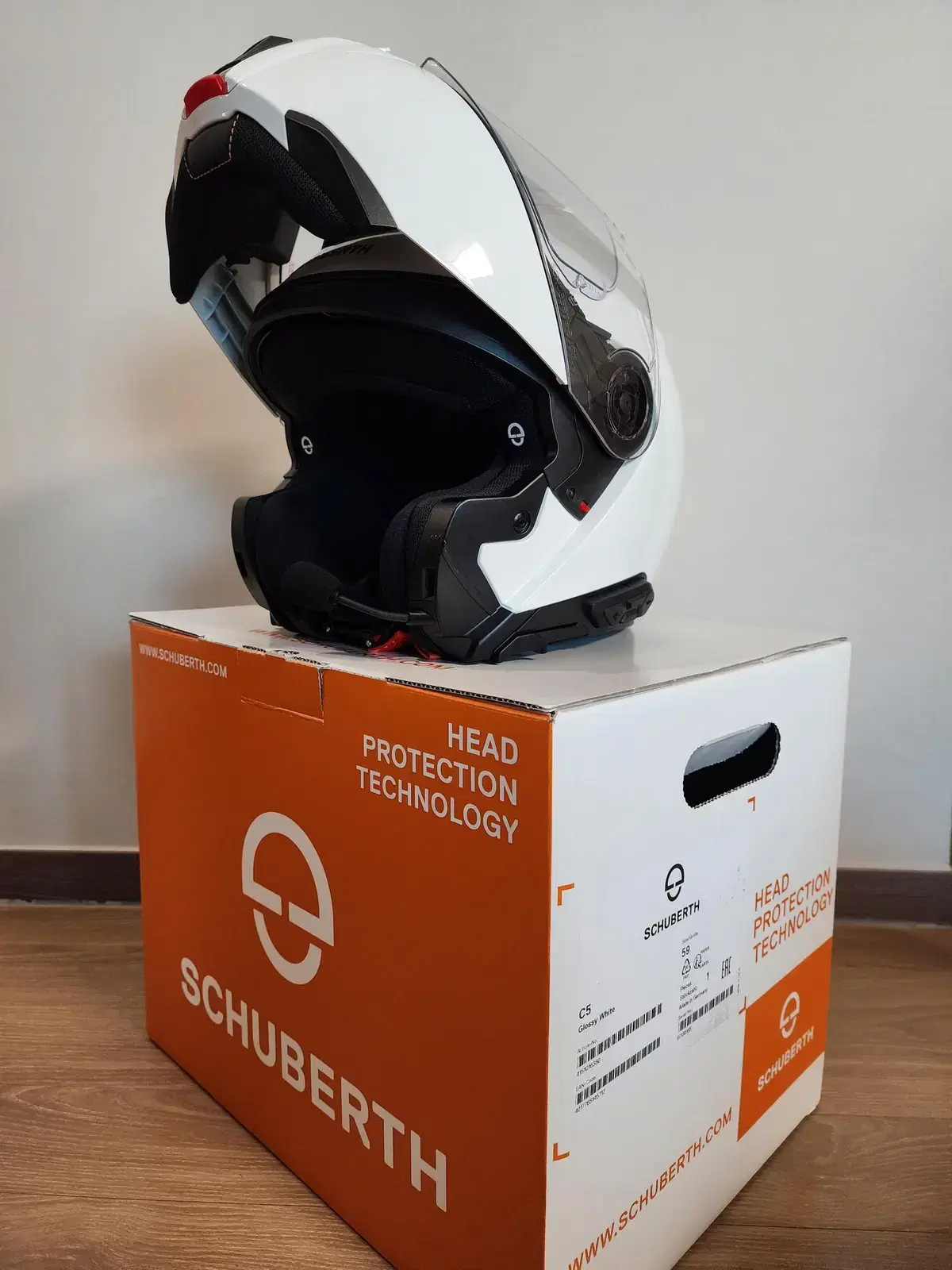 SCHUBERTH 슈베르트 c5 시스템 헬맷  글로시 화이트 M사이즈