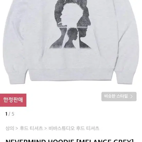 NEVERMIND HOODIE [MELANGE GREY]