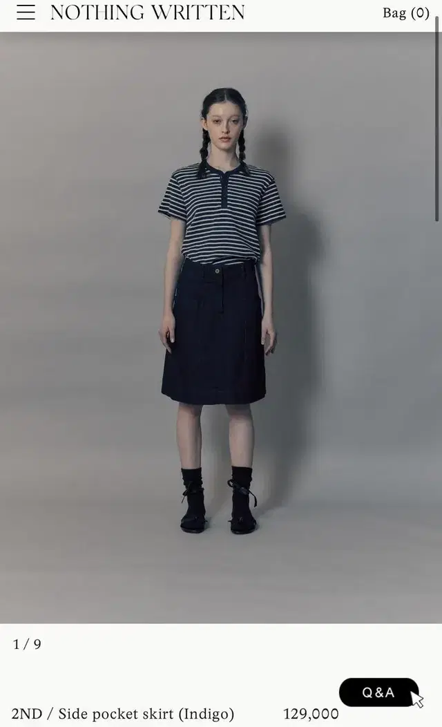 [notthing written] Side pocket skirt