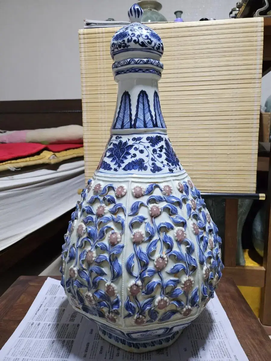 중국도자기(첩화팔각59cm)