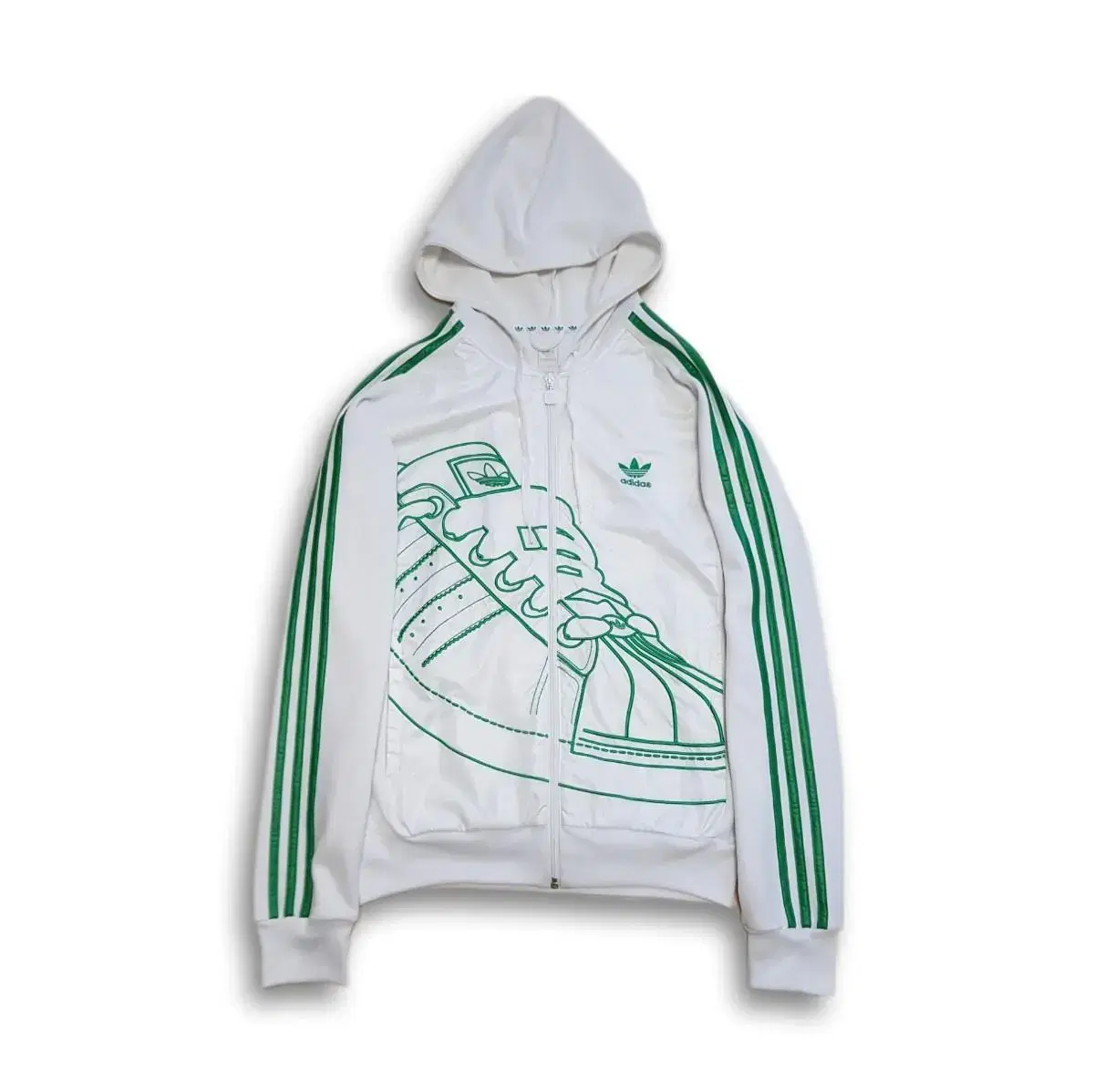 adidasJersey White Candle Superstar Hoodie Zip Up