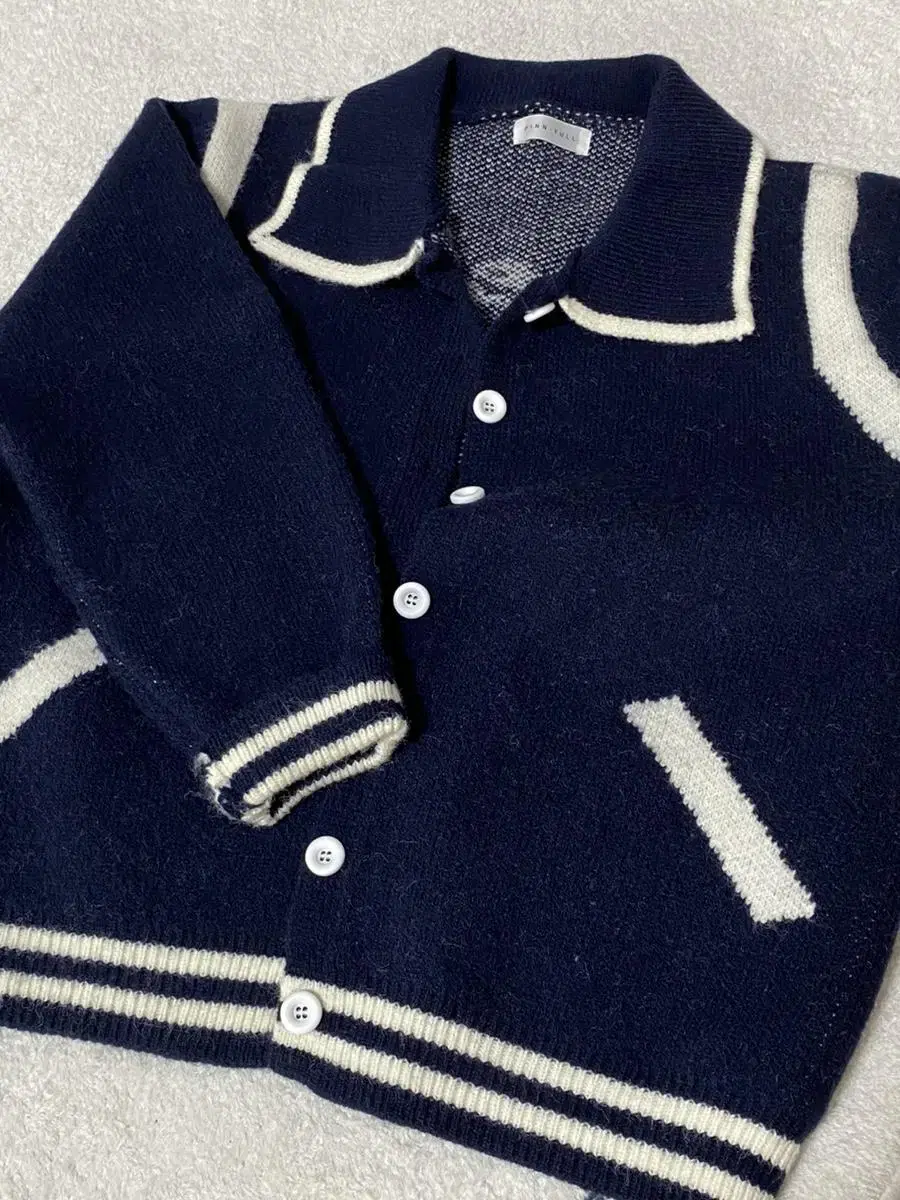 Navy knit jacket