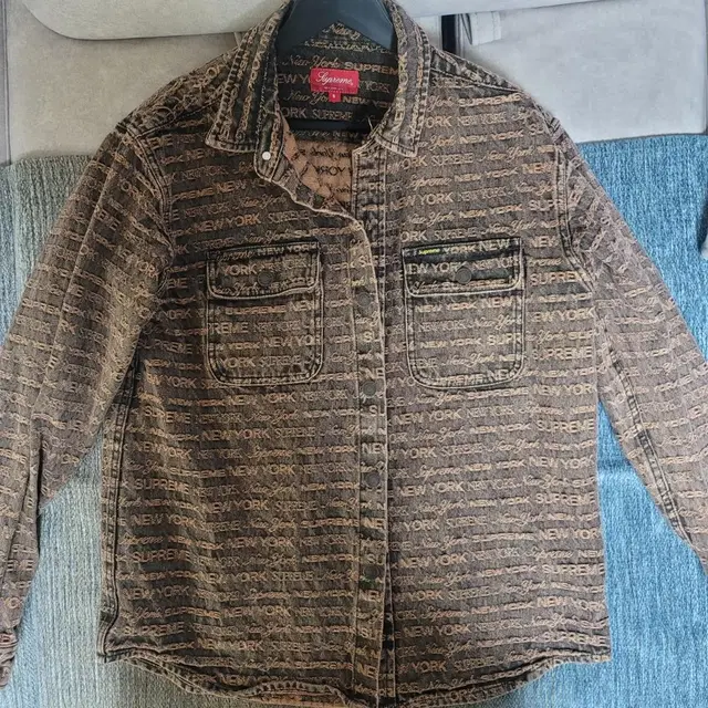 Supreme multi type jaquard denim shirt