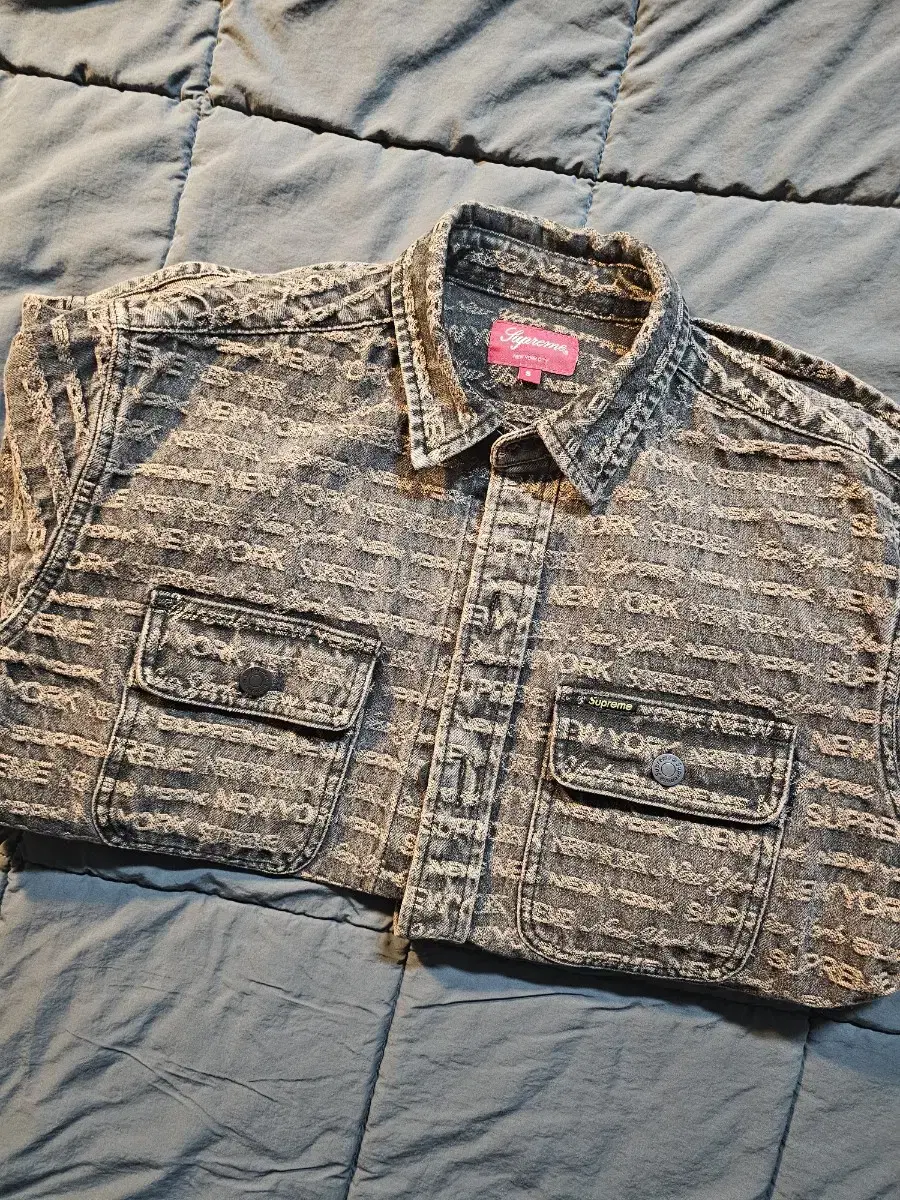 Supreme multi type jaquard denim shirt