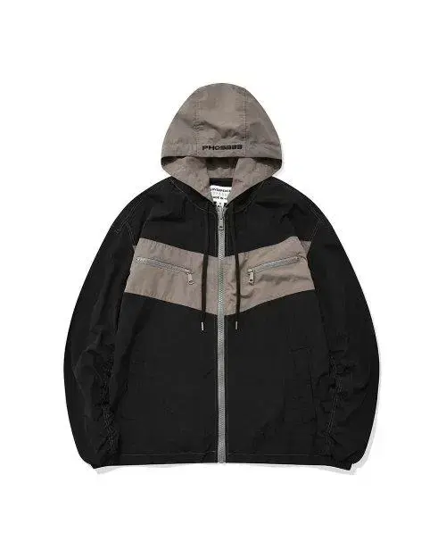 PHOS333 Layered Windbreaker/Black(S)