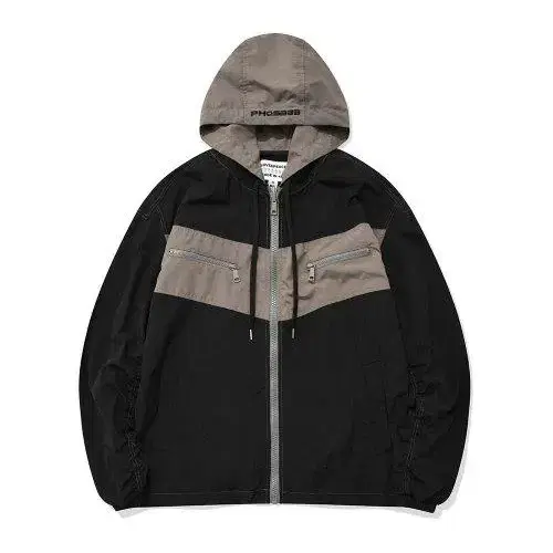 PHOS333 Layered Windbreaker/Black(S)