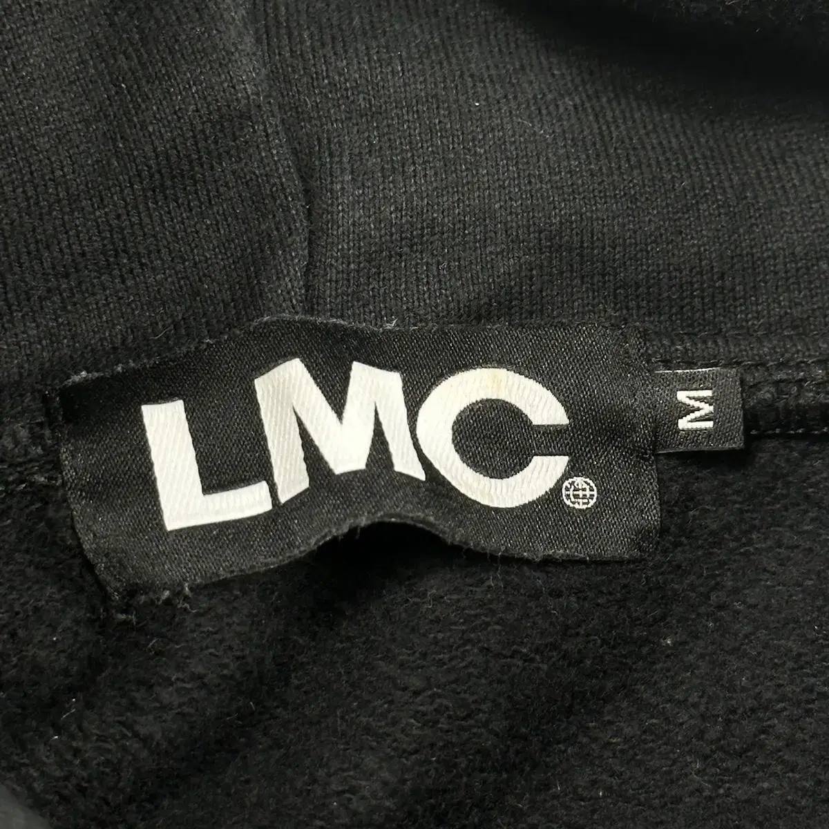 LMC (엘엠씨) 블랙 루즈핏 후드 티 (L)