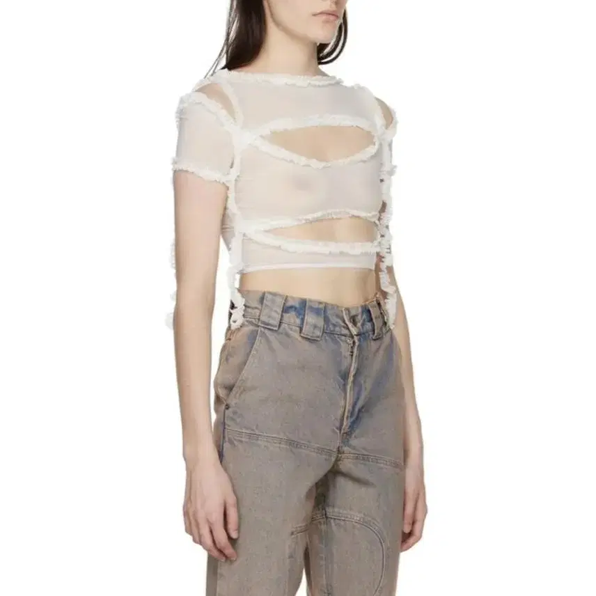 바라간 센스 익스클루시브 화이트 티 BARRAGAN cut out top