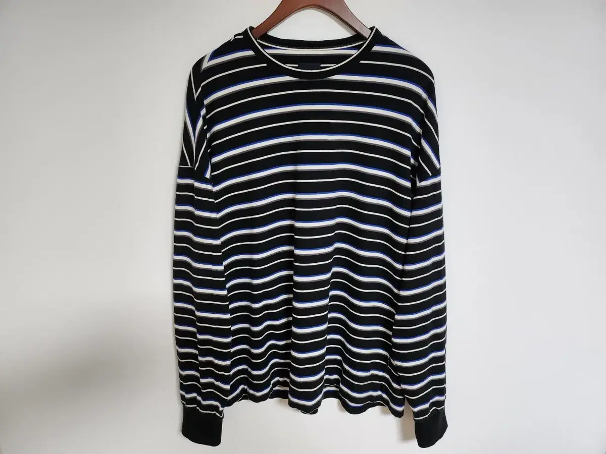 [M] JUNJI Black Striped Overfit Long Sleeve T-Shirt JC1241P015