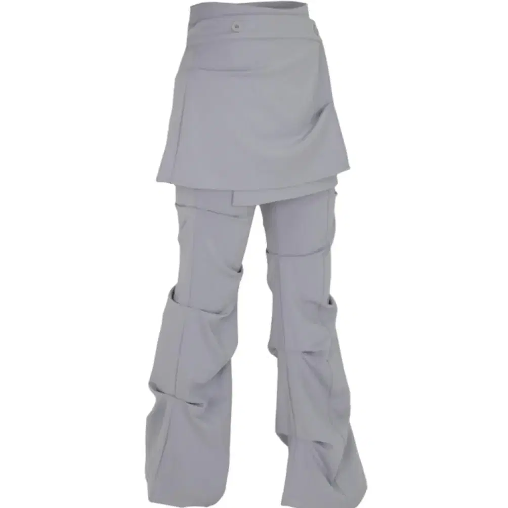 OJOS 오호스 Wrap Over Tuck Pants - Gray