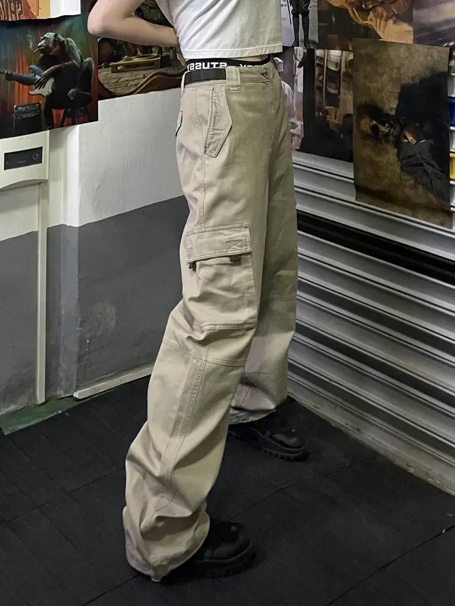 Used Cotton Beige Cargo Pants 30inch