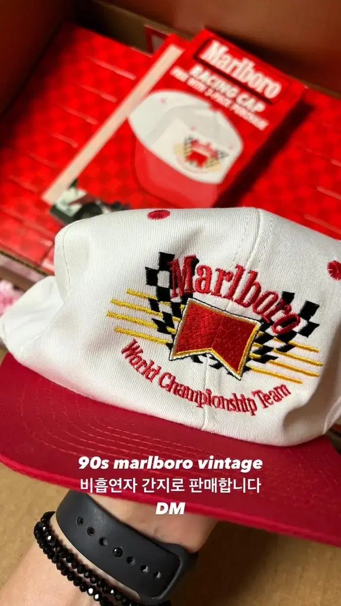 새상품)90s Marlboro 말보로 빈티지 포뮬러 원 월드챔피언쉽 모자