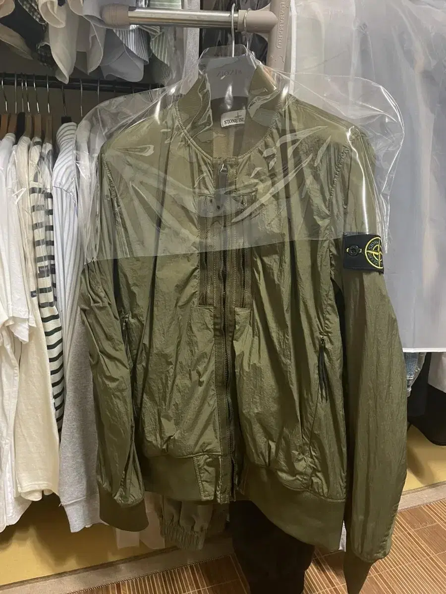 Stone Island Crinklaps bomber jacket for sale