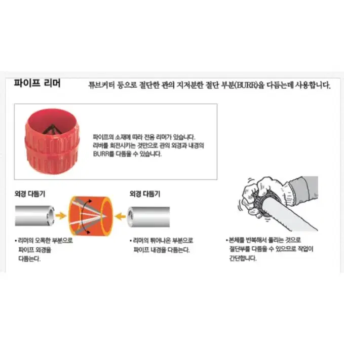 동파이프 튜브 리머 디버링 연마기 면취기 G-297