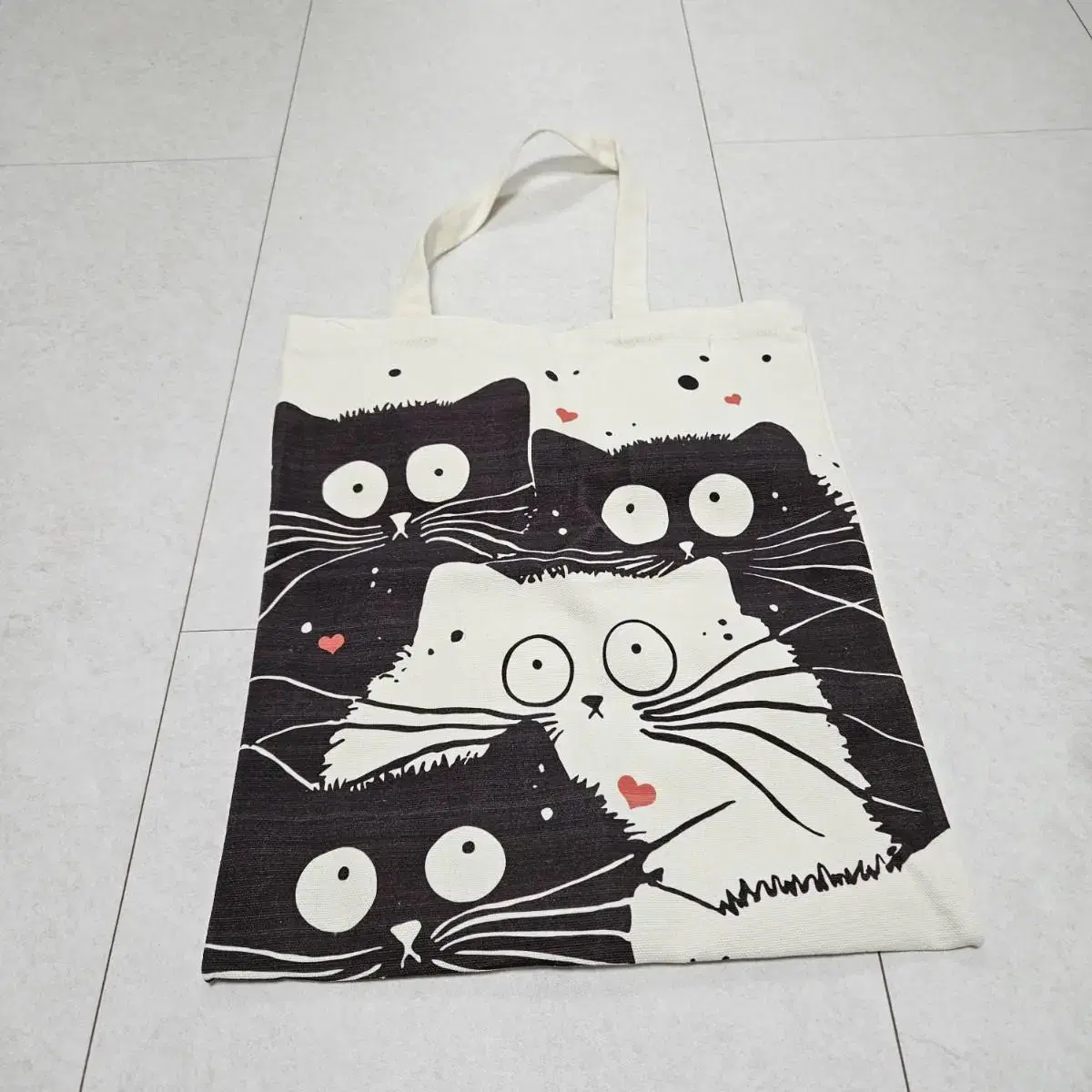 Unused cat eco bag pretty bag heart love clean