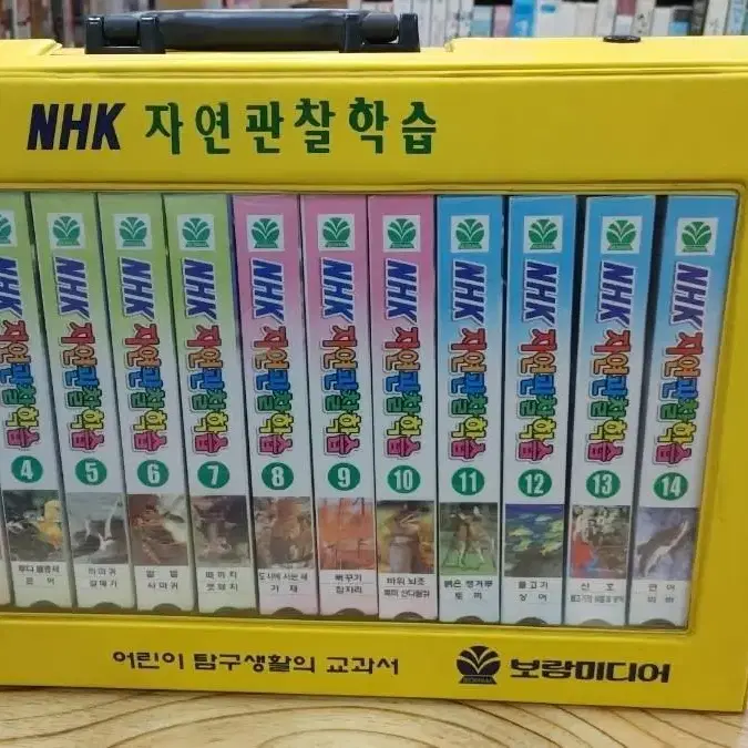 NHK자연관찰학습비디오테이프총14장 소장용비닐미개봉 무료배송