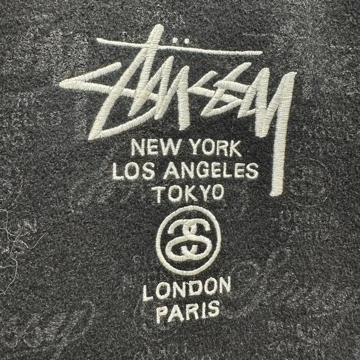 stussy 스투시 2006 월드투어 바시티 자켓 블랙