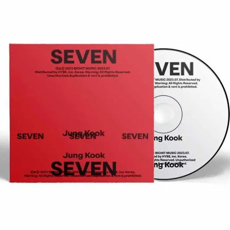 정국 세븐 싱글 앨범 미개봉 seven Single