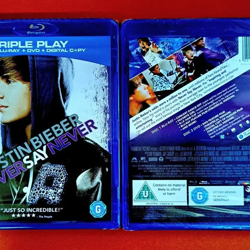 Justin Bieber 저스틴비버 Blu ray DVD Digital