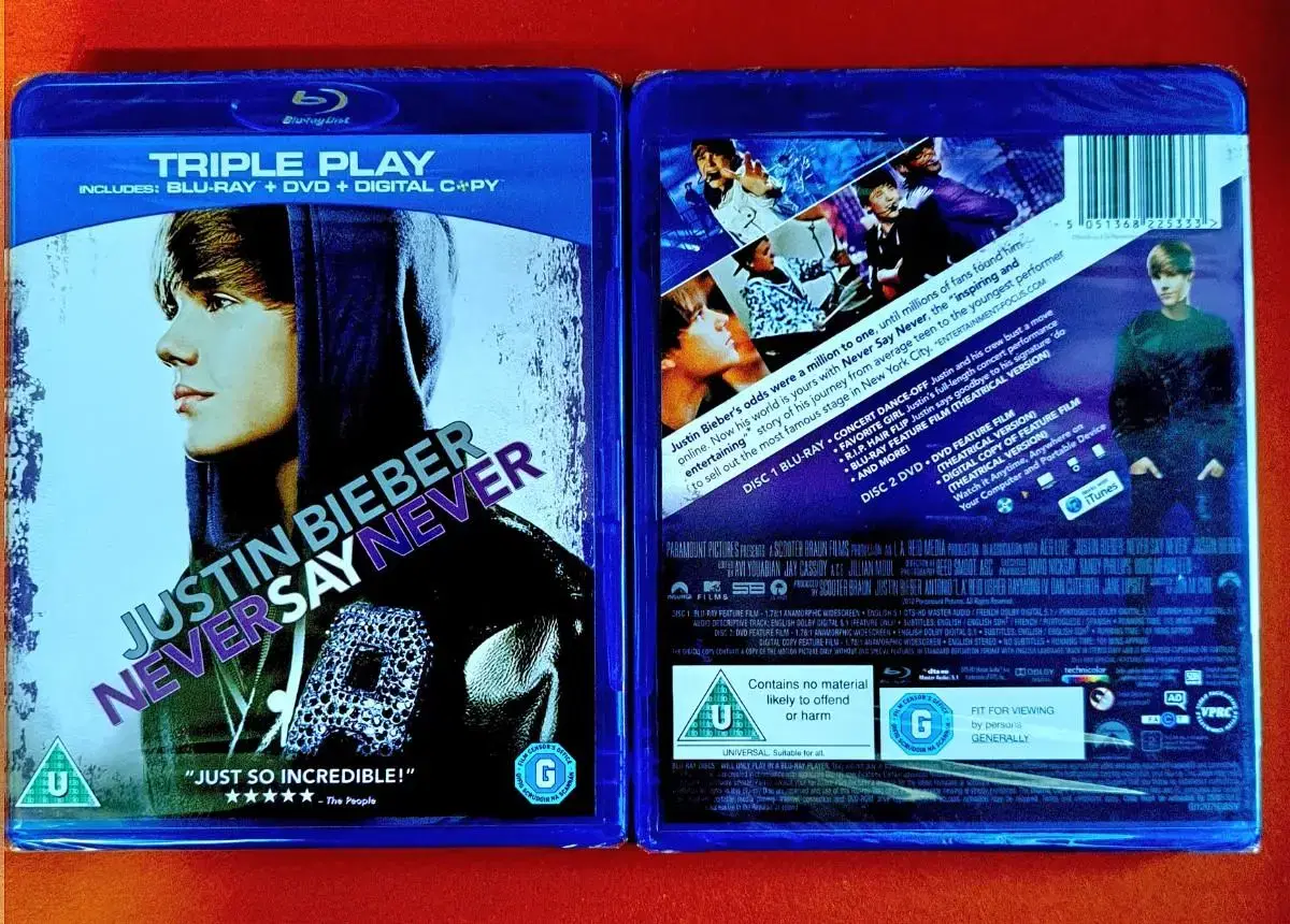 Justin Bieber 저스틴비버 Blu ray DVD Digital