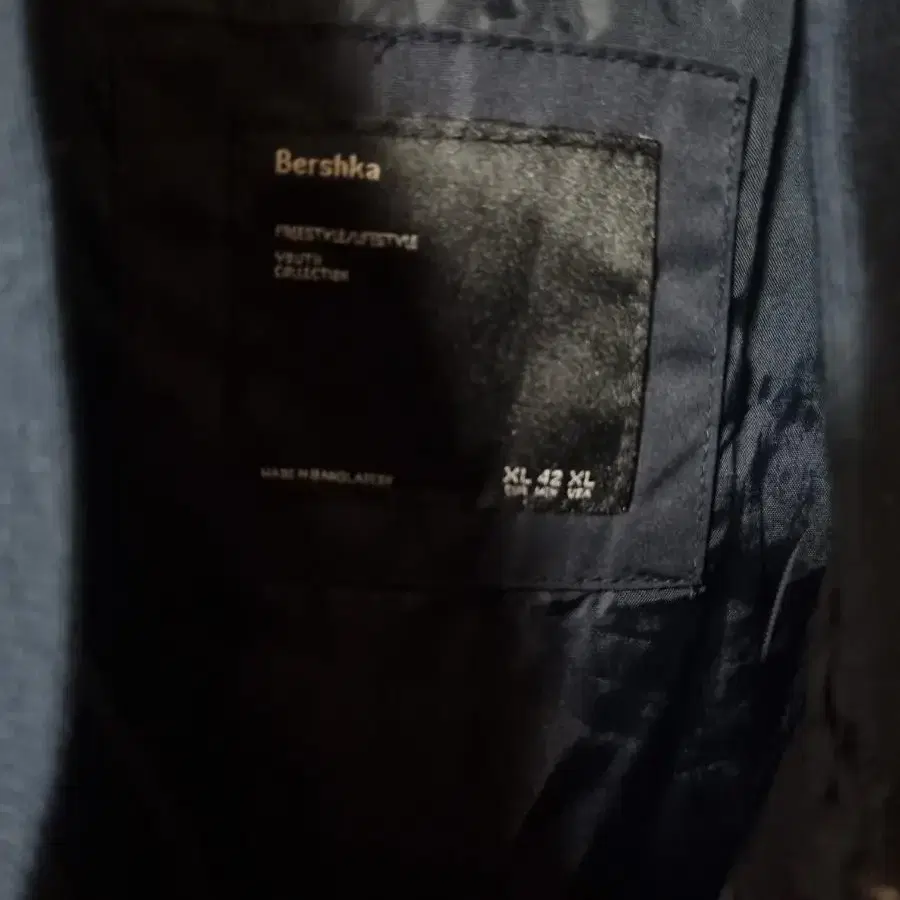 Bershka 남성 네이비 블루종 자켓 XL사이즈 새상품급