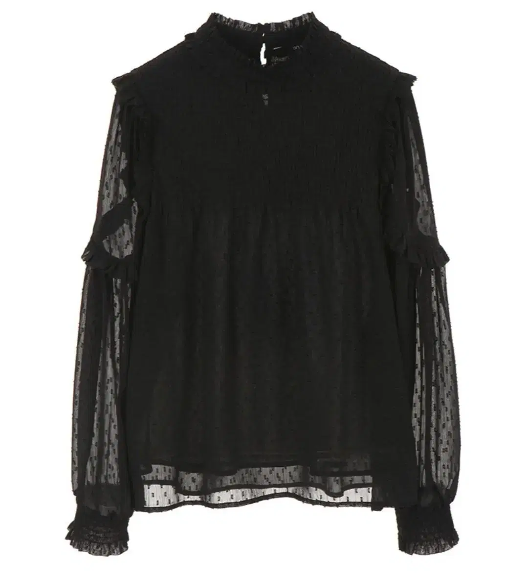 (New Product) ON&ON Smoking Banding Black Blouse