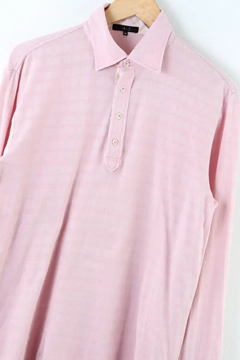 (M) Daks kara Long-sleeved T-shirt Contamination Nommore Pink