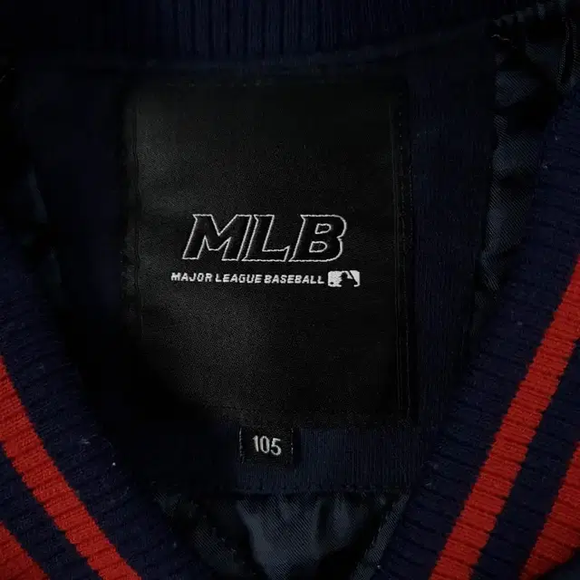 MLB 네이비 레드 클리블랜드 가디언스 암자수패치 바시티 스타디움 자켓