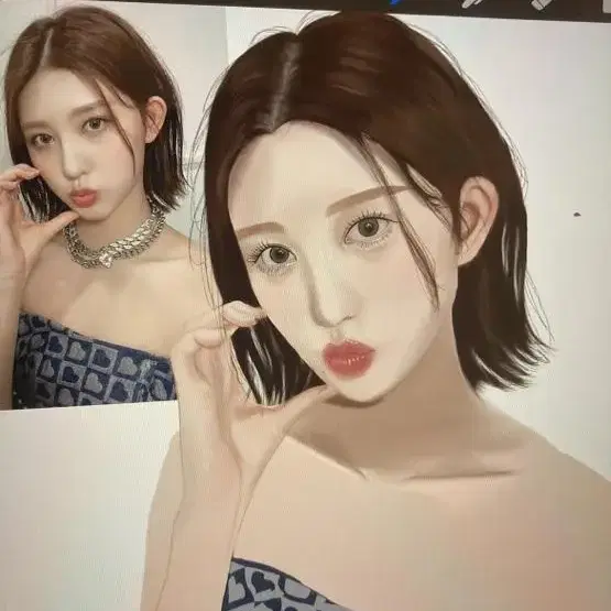 그림 커미션 두상 흉상