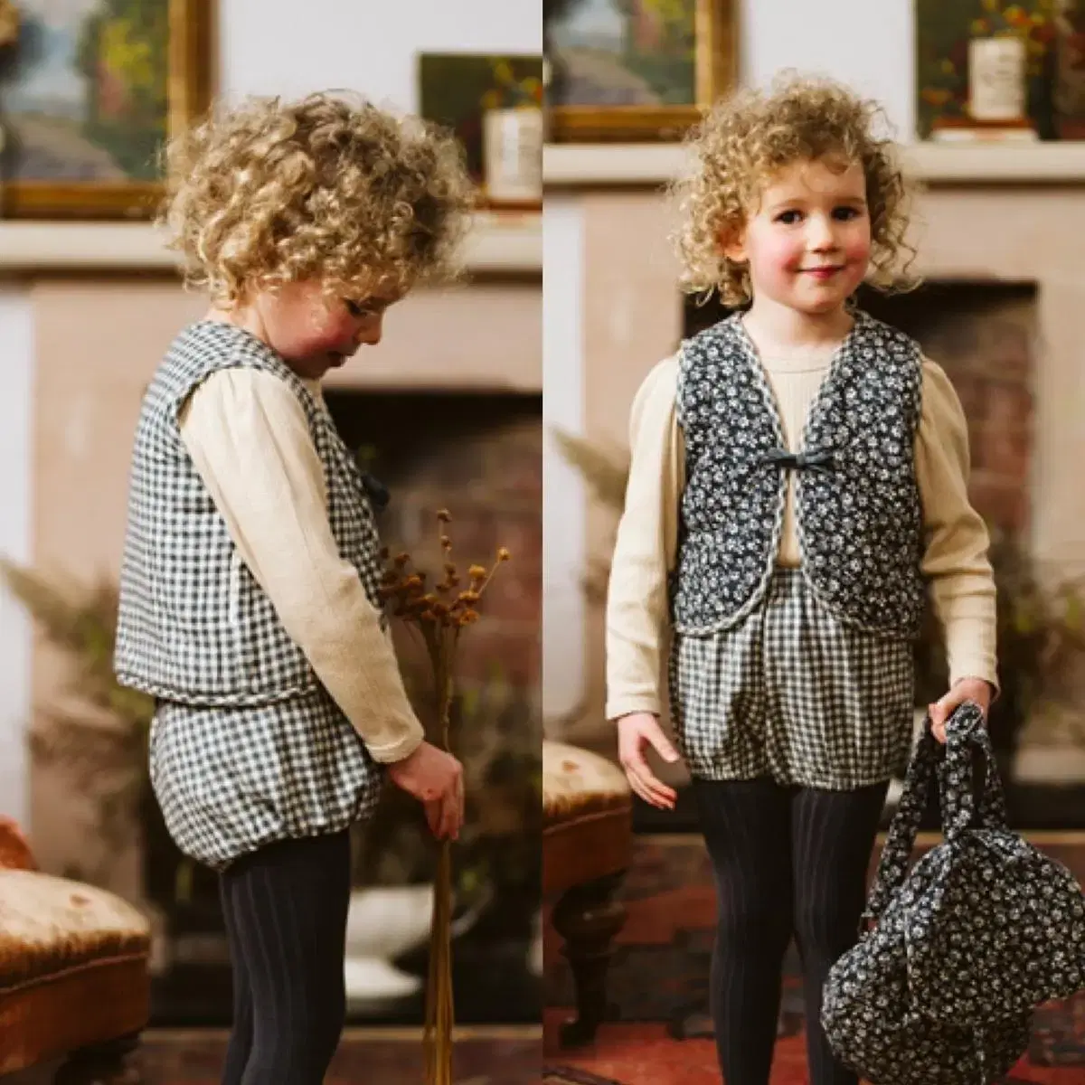 [4-5Y]Little Cotton Cloth BAY Reversible Vest/Vest