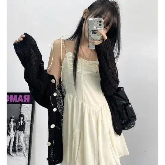 새상품)아쿠비클럽 poem shirring muni dress