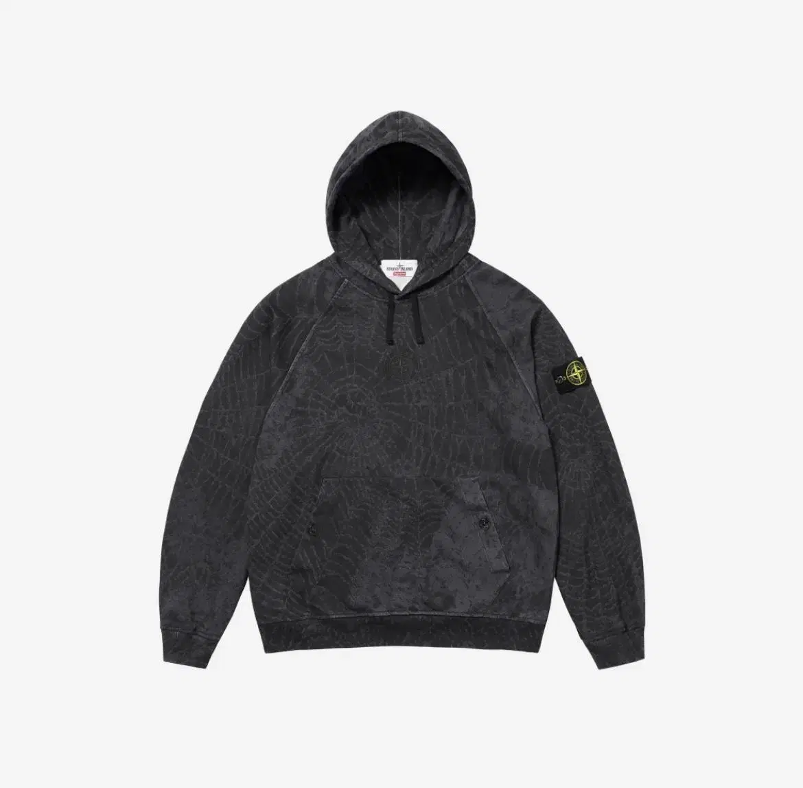 [L] 23 FW Stone Island x Supreme Cobweb Hoodie