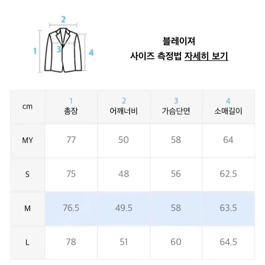 인사일런스 dakisada 울 블레이저 M사이즈