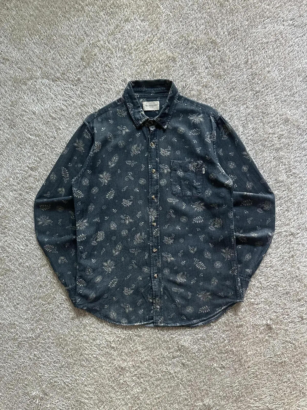 [M-L] OBEY OBEY Old School Woven Oxford Shirt