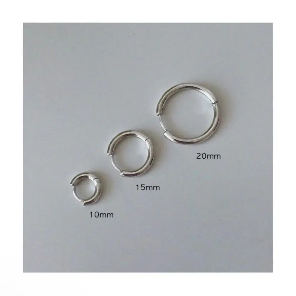 silver925 베이직 실버 링귀걸이 15mm