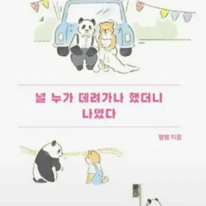 널 누가 데려가나 했더니 나였다 결혼생활 에세이툰 판다 일러스트 반려견