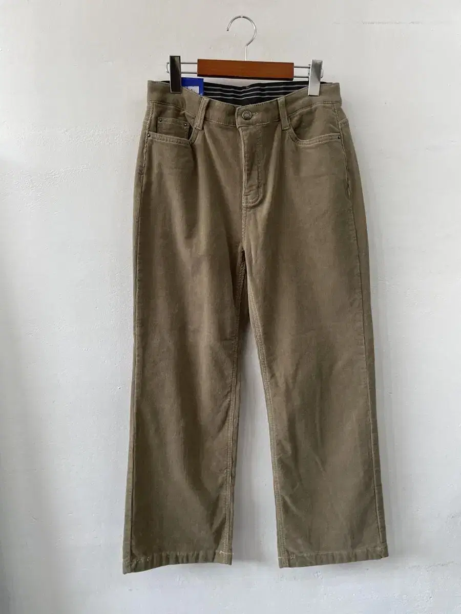 New Arrivals Khaki Beige Brushed Golden Pants with Waistband L