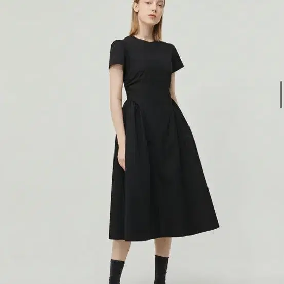 마이스 MAIS PUFF SLEEVE DRESS / BLACK(M)