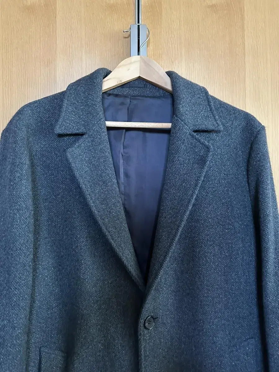 Time Homme Wool Cashmere Charcoal Coat