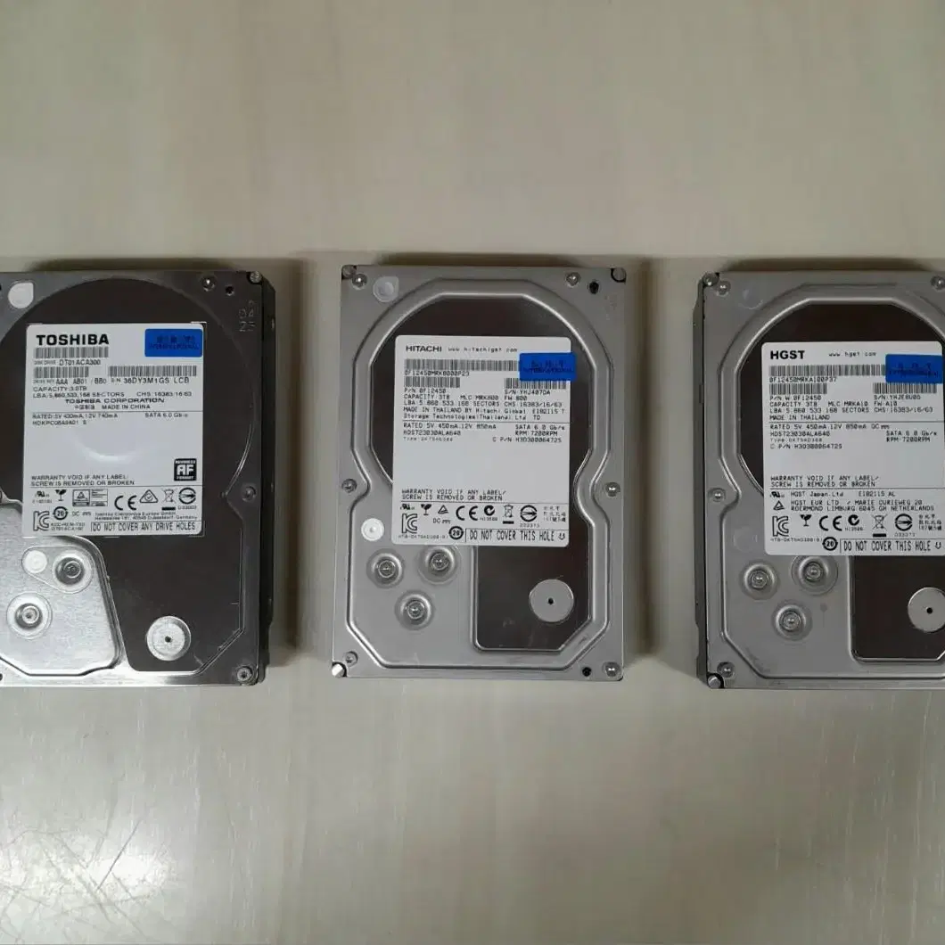 SATA HDD (하드) 3TB 하드 3.5인치 자료백업용(랜던발송)