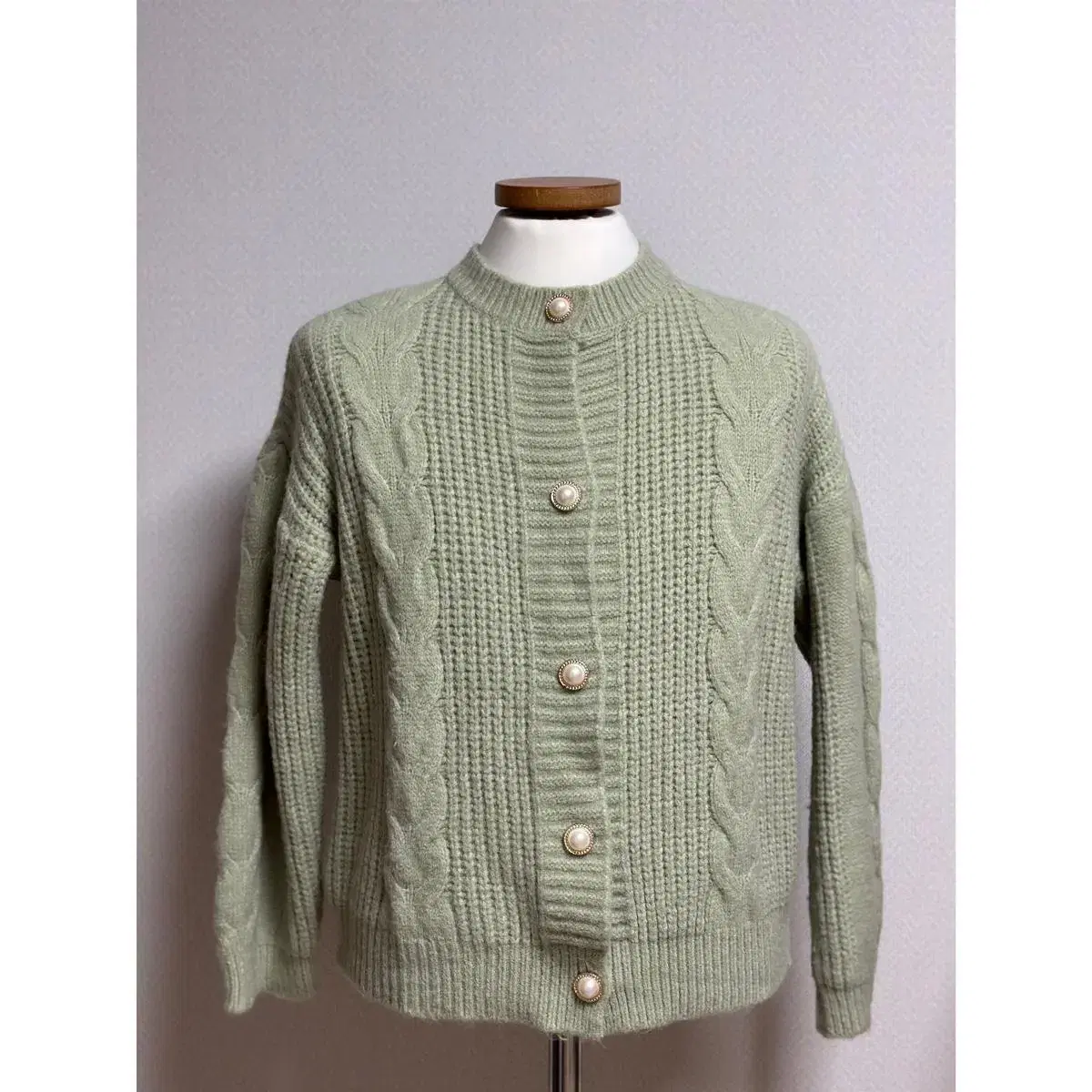 Olive knit cardigan