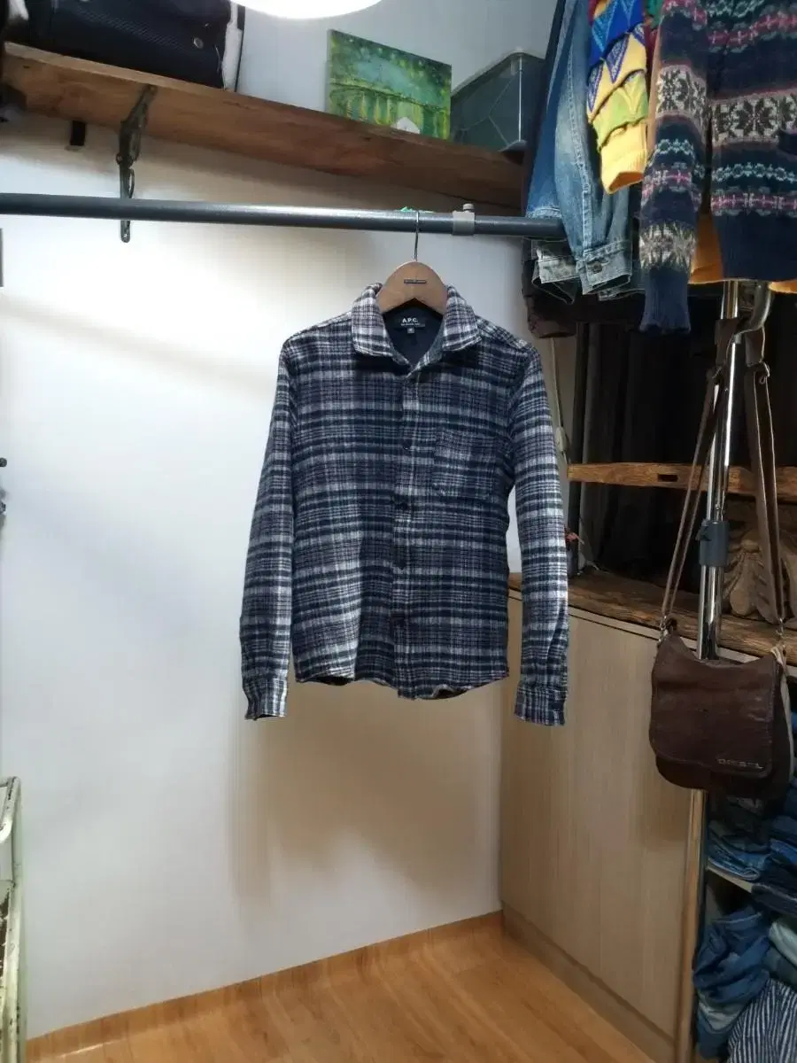 A.P.C Wool Check Shirt . S