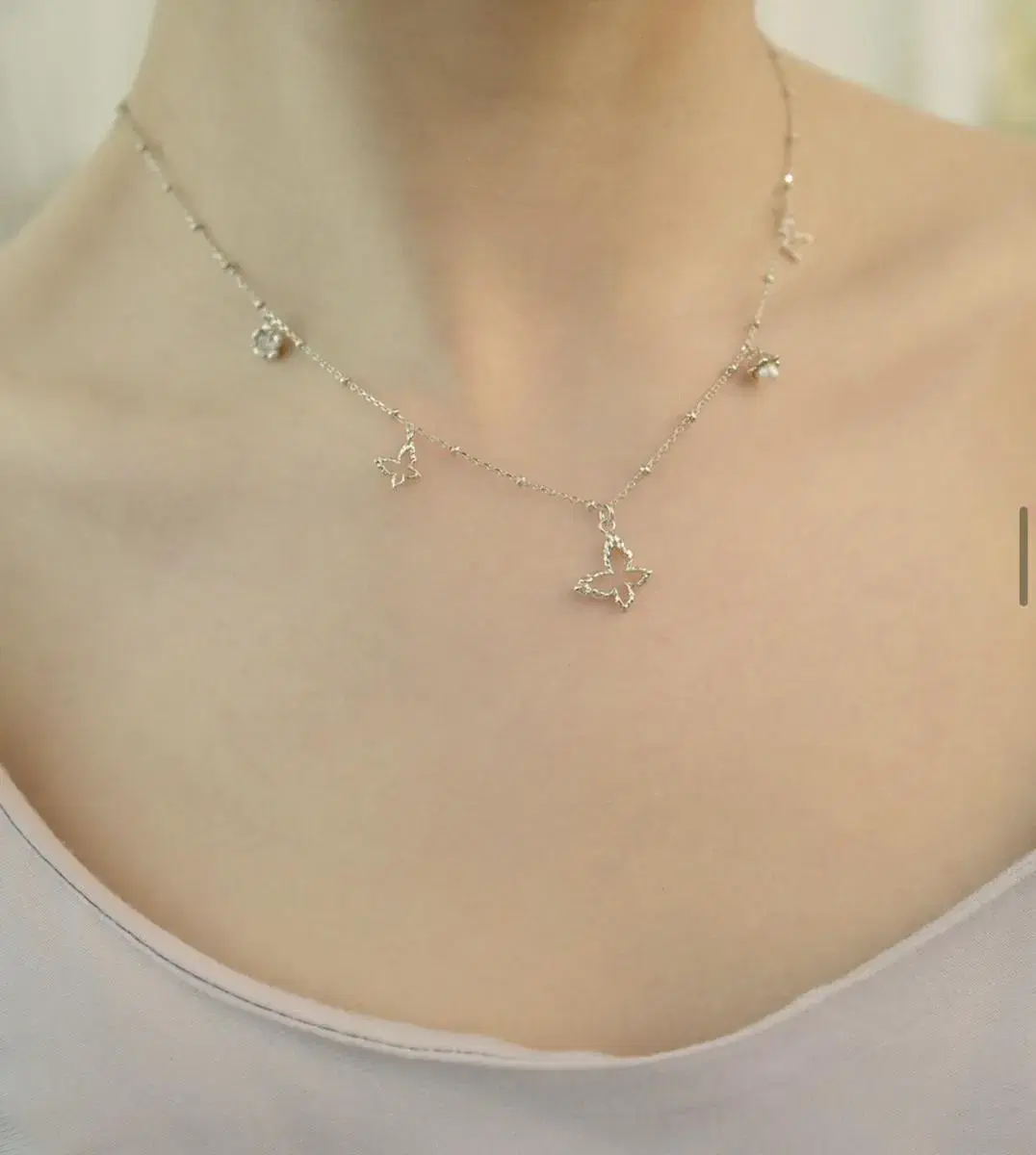 피오레 tinkle fleur wing necklace