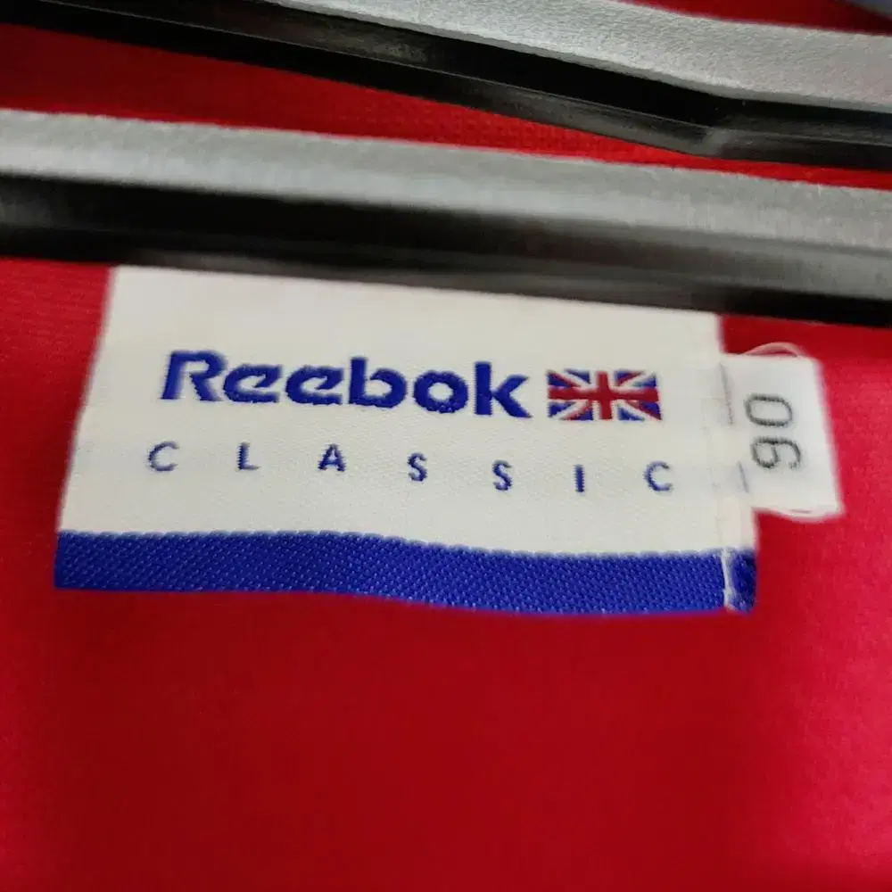 90사이즈 )) Reebok 리복. 레드 저지 집업 (O178)