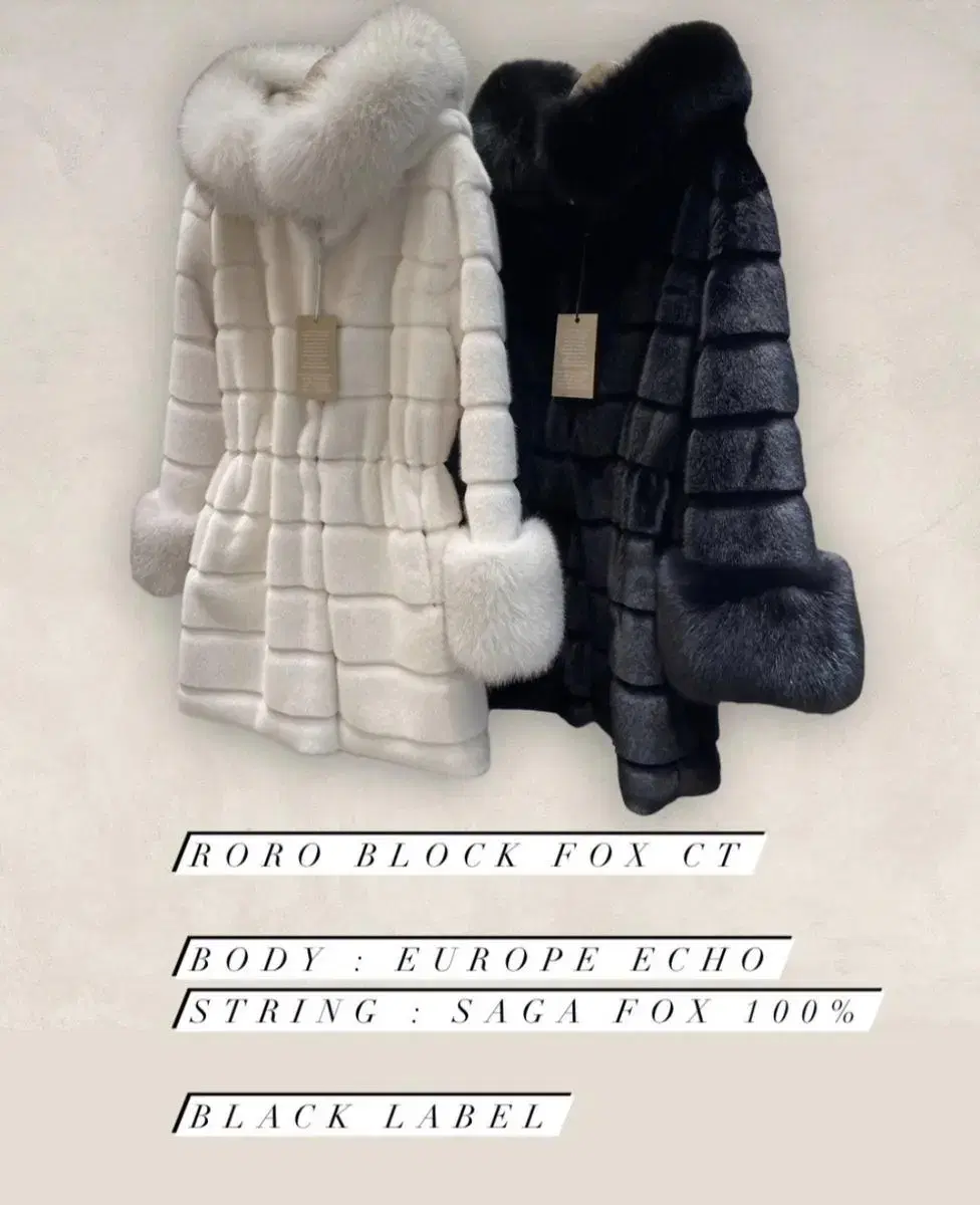 NEW ) Loro Block Sagafox Fur Jacket 2color