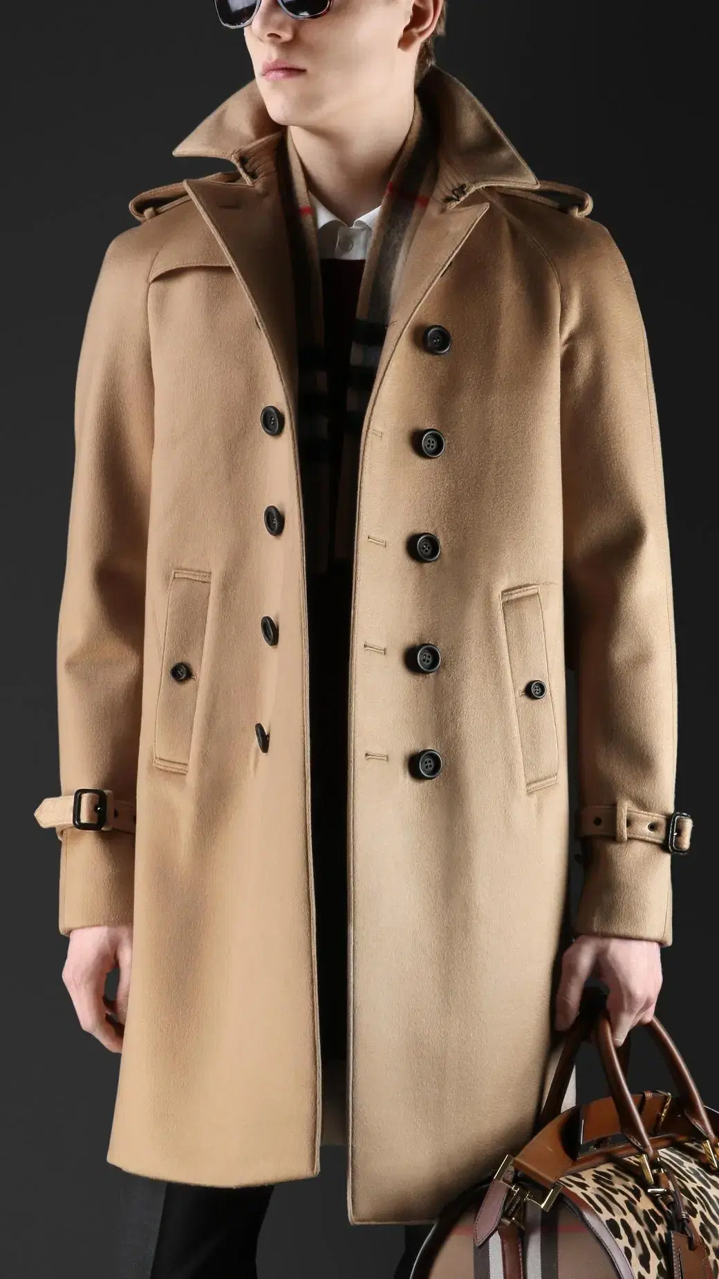 Burberry Prosum Runway Camel Cashmere Trench Coat