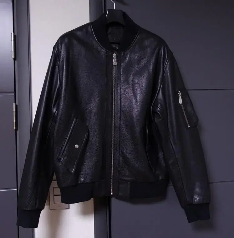 Alexander McQueen Black lambskin bomber jacket