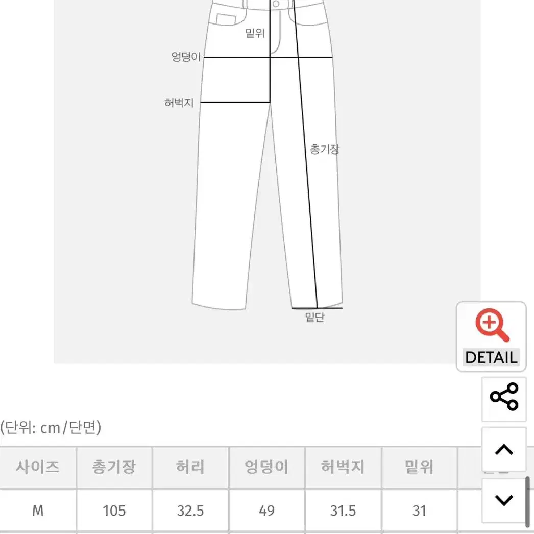 오늘만 특가)육육걸즈 워싱데님와이드바지 L