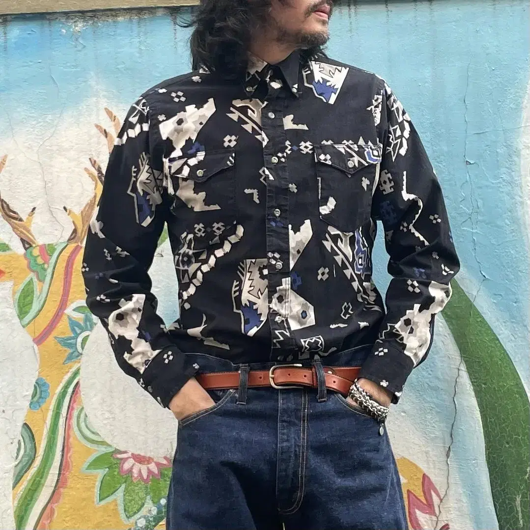 90s US WRANGLER COWBOY CUT SHIRTS